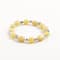 John Bead New Jade Natural Stone Stretch Bracelet with Silver Flower Spacer Beads